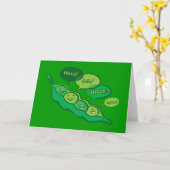 Peas in a Pod (Hallo) Karte (Gelbe Blume)