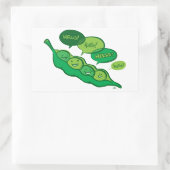Peas in a Pod (Hallo) Rechteckiger Aufkleber (Tasche)