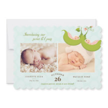 Peas in a Pod Twin Girls 2 Bilder Geburtserklärung