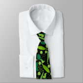 Peas-Muster 01.bw Black BG Krawatte (Gebunden)
