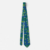 Peas-Muster 01.bw Blue BG Krawatte (Rückseite)