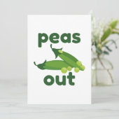 Peas Out Dankeskarte (Stehend Vorderseite)