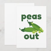 Peas Out Dankeskarte (Vorne/Hinten)