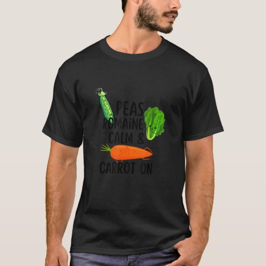 Peas Romaine Calm & Carrot On Vegan Lettuce T-Shirt (Vorderseite)