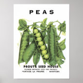 Peas-Vintage Saatpackung Poster (Vorne)