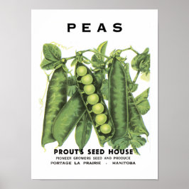 Peas-Vintage Saatpackung Poster