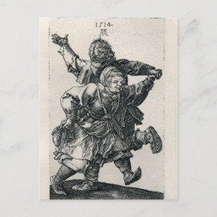 Peasant Couple Dancing von Albrecht Durer Postkarte