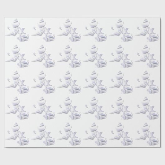Peashells Beach Linen Wrapping Paper Geschenkpapier (Flach)