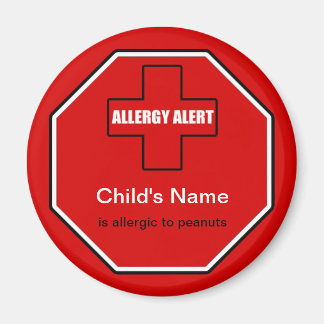 Peauts Allergy Medical Allergy Alert Magnet