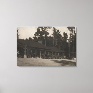 Pebble Beach, CA - Häuschen in den Tannen durch Leinwanddruck