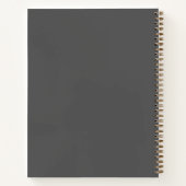 Pebble Grey & Gold Wedding Planner Notebook Notizblock (Rückseite)