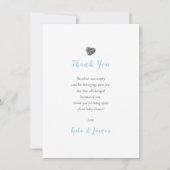 Pebble Heart Couples Kinderdusche Danke, Gedicht Dankeskarte (Vorderseite)