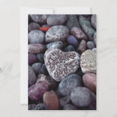 Pebble Heart Couples Kinderdusche / Sprinkle Einladung (Rückseite)