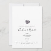 Pebble Heart Discovery Engagement Party Einladung (Vorderseite)