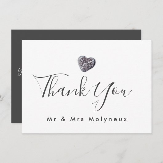 Pebble Heart Discovery Wedding Danke (Vorne/Hinten)