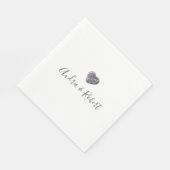 Pebble Heart Discovery Wedding Serviette (Ecke)