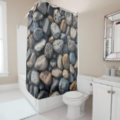 Pebble Mosaic Duschvorhang (Beispiel)