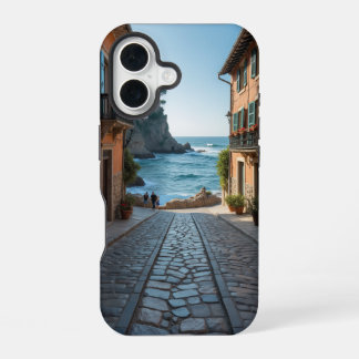 Pebble Ocean Town iPhone 16 Hülle