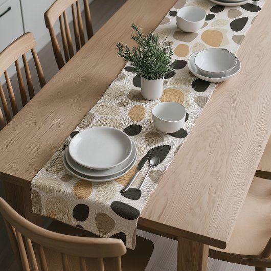 Pebble Path Scandinavian Table Runner Kurzer Tischläufer