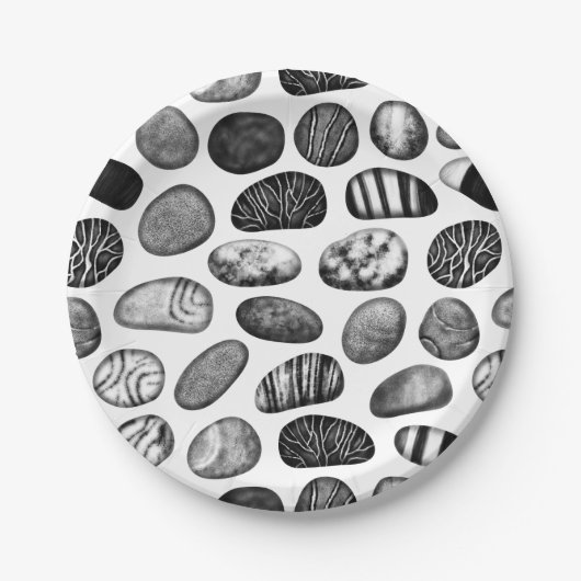 Pebble Pattern Pappteller (Vorderseite)