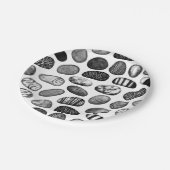 Pebble Pattern Pappteller (Schrägansicht)