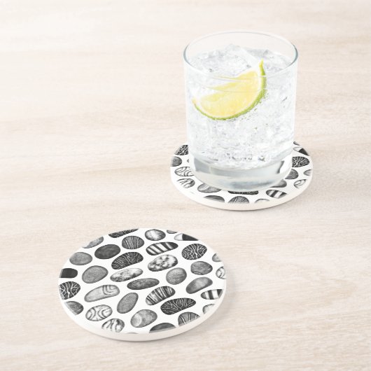 Pebble Pattern Sandstein Untersetzer (Seite)