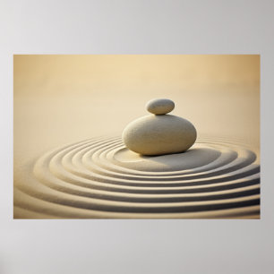 Pebble Sand Ruhe Friedliche Natur Poster