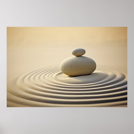 Pebble Sand Ruhe Friedliche Natur Poster (Vorne)