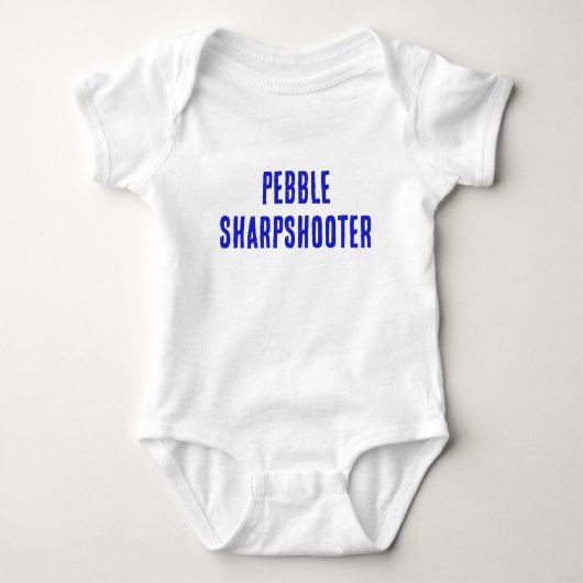 Pebble Sharpshooter - Baby Bodysuit blue Baby Strampler (Vorderseite)