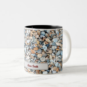 Pebble Stone-Design Zweifarbige Tasse