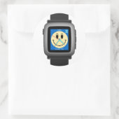 Pebble Time Black Runder Aufkleber (Tasche)