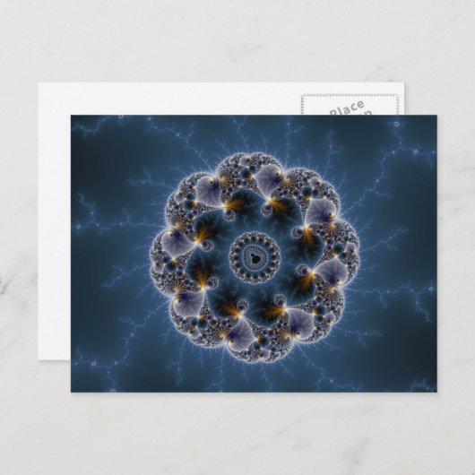 Pebbled Fraktal Art Postkarte (Vorne/Hinten)