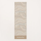 Pebbled Sandstone Textur Neutral Wabi-Sabi Yogamatte (Vorderseite)