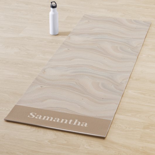 Pebbled Sandstone Textur Neutral Wabi-Sabi Yogamatte (Beispiel)