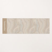 Pebbled Sandstone Texture Neutral Wabi-Sabi Yogamatte (Vorderseite (Horizontal))