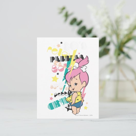 PEBBLES™ 80er Punk Postkarte (Stehend Vorderseite)