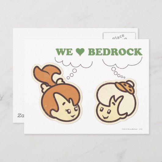 PEBBLES™ and Bam Bam Love Bedrock Postkarte (Vorne/Hinten)