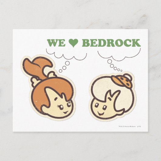 PEBBLES™ and Bam Bam Love Bedrock Postkarte (Vorderseite)