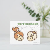 PEBBLES™ and Bam Bam Love Bedrock Postkarte (Stehend Vorderseite)