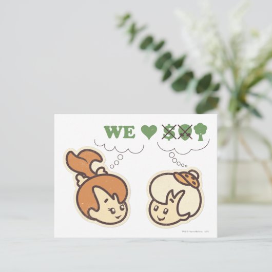 PEBBLES™ and Bam Bam Loves Nature Postkarte (Stehend Vorderseite)