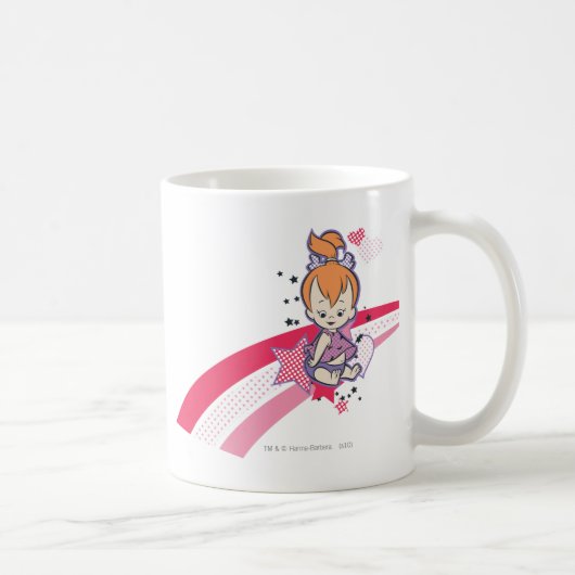 PEBBLES™ auf rosa Regenbogen Kaffeetasse (Rechts)