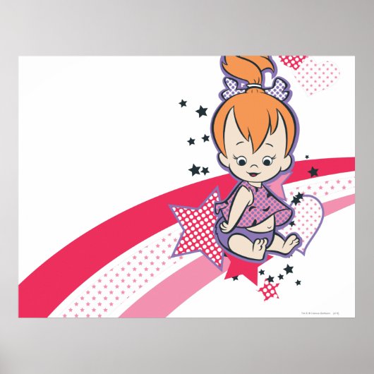 PEBBLES™ auf rosa Regenbogen Poster (Vorne)