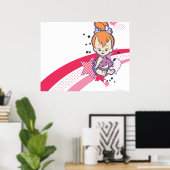 PEBBLES™ auf rosa Regenbogen Poster (Heimbüro)
