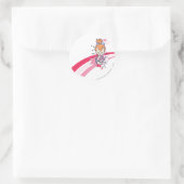 PEBBLES™ auf rosa Regenbogen Runder Aufkleber (Tasche)