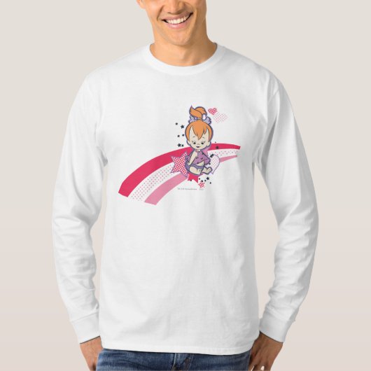 PEBBLES™ auf rosa Regenbogen T-Shirt (Vorderseite)