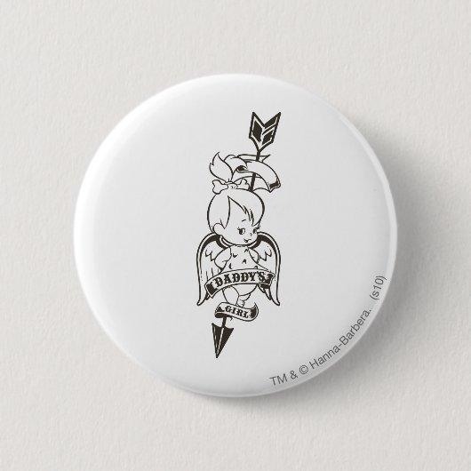 PEBBLES™ Daddy's Girl B&W Button (Vorderseite)