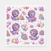 Pebbles Dino-Mite Geburtstag Serviette (Vorderseite)