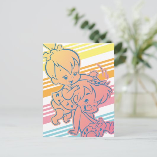 PEBBLES™ Grooming Bam Bam Postkarte (Stehend Vorderseite)