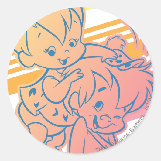 PEBBLES™ Grooming Bam Runder Aufkleber (Vorderseite)