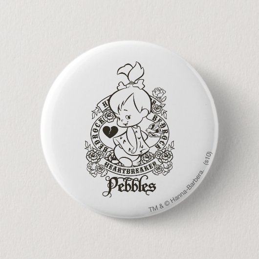 PEBBLES™ Heartbreaker B&W Button (Vorderseite)
